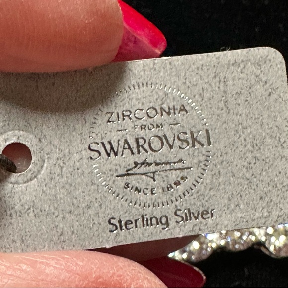 Kiera Couture Sterling Silver & Swarovski Crystal Necklace Choker 17” - Picture 8 of 8